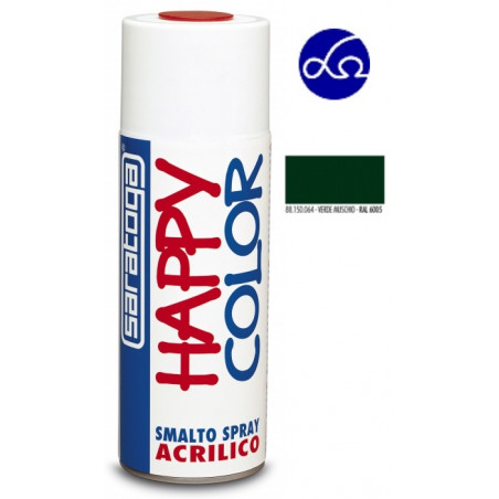 VERNICE SPRAY HAPPY COLOR SARATOGA 400ml VERDE MUSCHIO ALFAEOMEGASHOP