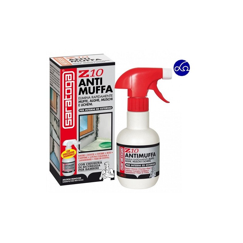 SARATOGA spray antimuffa Z10 per muffe in cucine bagni docce 500 ml